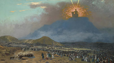 ₴ Репродукция бытовой жанр известного художника "Моисей на горе Синай"