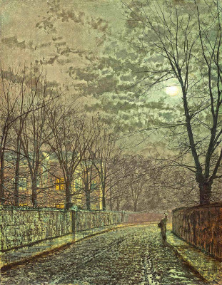 ₴ Репродукция городской пейзаж "Под лунным светом"