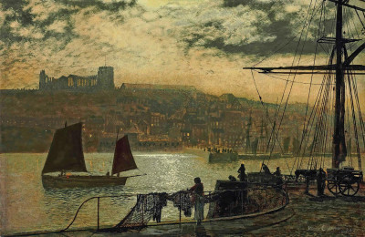 ₴ Репродукция пейзаж "Аббатство и церковь Уитби"