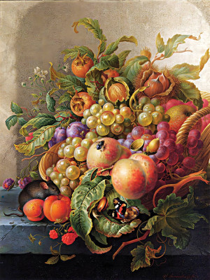 ₴ Репродукция натюрморт "Натюрморт с солнечными фруктами"