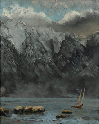 ₴ Репродукция пейзаж известного художника "Берега Женевского озера"