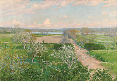 ₴ Репродукция пейзаж "Мотив из озера Борен, Эстергетланд"