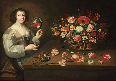 ₴ Репродукція натюрморт "Прекрасна квіткарка"