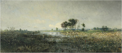 ₴ Репродукція краєвид "Мисливець"