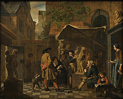 ₴ Репродукция бытовой жанр "Мастерская скульптора"