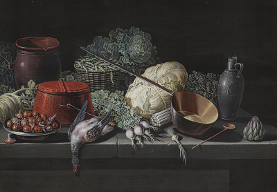 ₴ Репродукція натюрморт художника "Кухонний натюрморт"