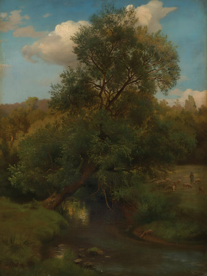 ₴ Репродукция пейзаж "У ручья"