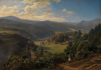 ₴ Репродукция пейзаж "Долина Герольдзау вблизи Баден-Бадена"