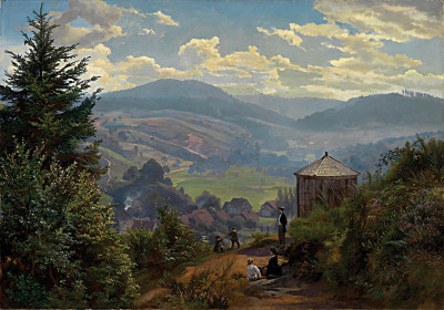 ₴ Репродукция пейзаж "Долина Обербойерн, как видно из Цецилиенберга, утром"