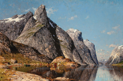 ⚓Репродукция морской пейзаж "Норвежский фьорд"