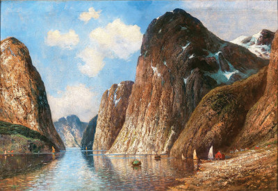 ⚓Репродукция морской пейзаж "Пейзаж фьорда"