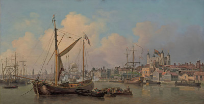 ⚓Репродукция морской пейзаж известного художника "Темза и Лондонский Тауэр"