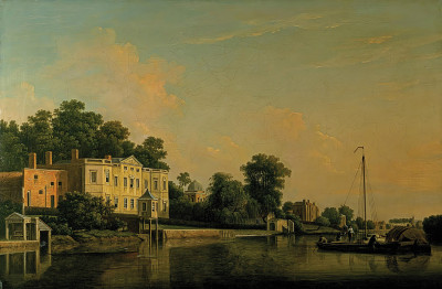 ₴ Репродукция пейзаж известного художника "Вид на виллу Александра Поупа, Твикенем, на берегу Темзы"