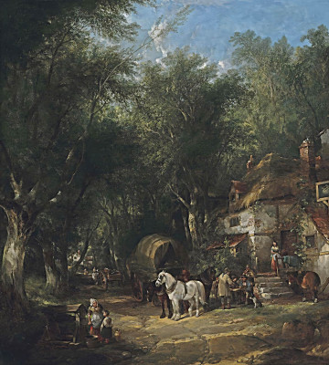 ₴ Репродукция бытовой жанр "Дорожный фургон"