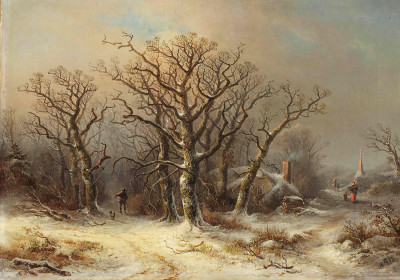 ₴ Репродукція краєвид известного художника "Зимовий краєвид"