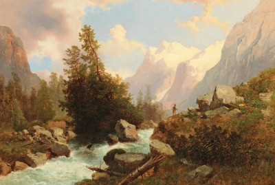 ₴ Репродукция пейзаж "Вид на Веттерхорн"