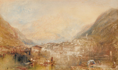 ₴ Репродукция пейзаж известного художника "Бруннен, из озера Люцерн"