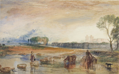 ₴ Репродукция пейзаж известного художника "Закат и восход луны"