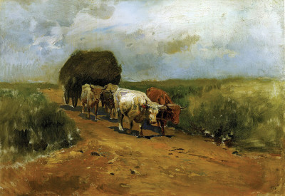₴ Репродукция пейзаж известного художника "На волах"