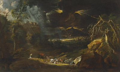 ₴ Репродукция пейзажа "Пейзаж во время шторма"