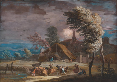 ₴ Репродукция пейзажа "Грозовой пейзаж"