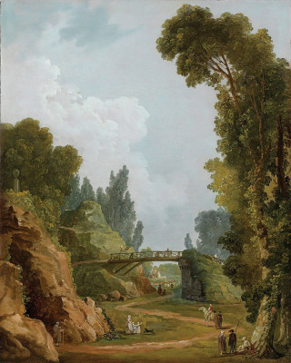 ₴ Репродукция пейзаж известного художника "Сельский мост, замок Меревиль"