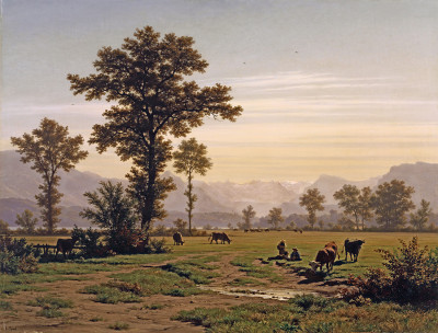 ₴ Репродукция пейзаж "Пейзаж возле Люцерна"