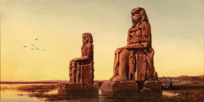 ₴ Репродукция пейзаж "Колоссы Мемнона"