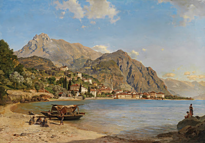 ₴ Репродукция пейзаж "На берегах озера Комо"