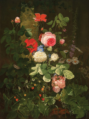 ₴ Репродукция цветочный натюрморт "Натюрморт из цветов"