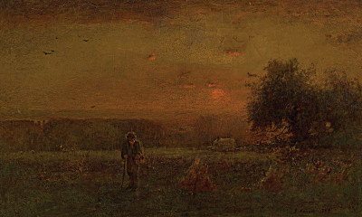 ₴ Репродукция пейзажа известного художника "Вечернее сияние"