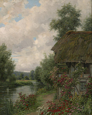 ₴ Репродукция пейзаж "Летний сад, Нормандия"