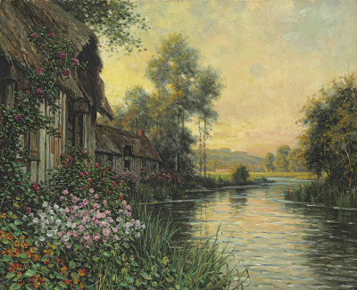 ₴ Репродукция пейзаж "Солнечный вечер в Бомон-ле-Роже"