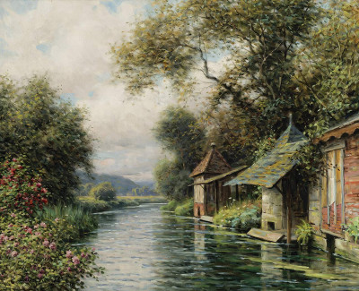 ₴ Репродукция пейзаж "Старые прачечные Нормандии"