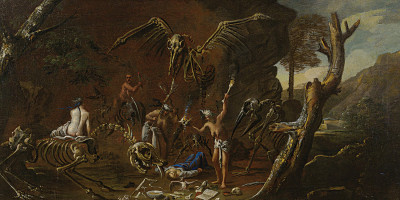 ₴ Репродукция бытовой жанр известного художника "Сцена колдовства"