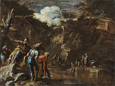 ₴ Репродукция бытовой жанр известного художника "Фалес заставляет реку течь по обеим сторонам лидийской армии"