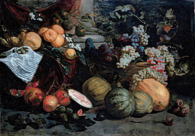 ₴ Репродукция натюрморт "Натюрморт с фруктами и овощами"