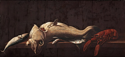 ₴ Репродукция натюрморт "Натюрморт с рыбой и омаром"