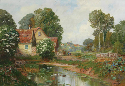 ₴ Репродукция пейзажа известного художника "Пейзаж весной"