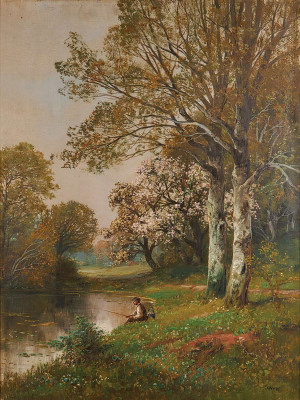 ₴ Репродукція краєвид відомого художника "Рибалка"