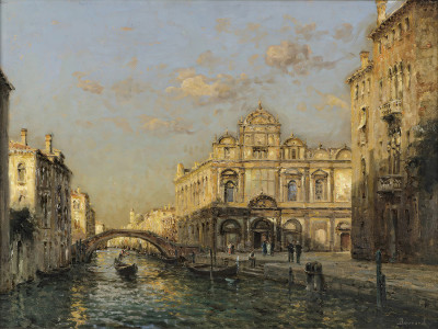 ₴ Репродукція міський краєвид "Велика школа Сан-Марко"