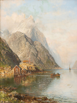 ⚓Репродукция морской пейзаж "Гейрангерфьорд"