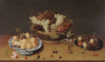 ₴ Репродукция натюрморт "Натюрморт с фруктами и цветами"