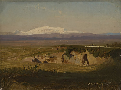 ₴ Репродукция пейзаж "Вид на равнину Риете с Монте-Терминилло"
