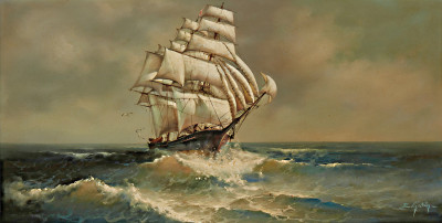 ⚓Репродукция морской пейзаж "Пассаты"