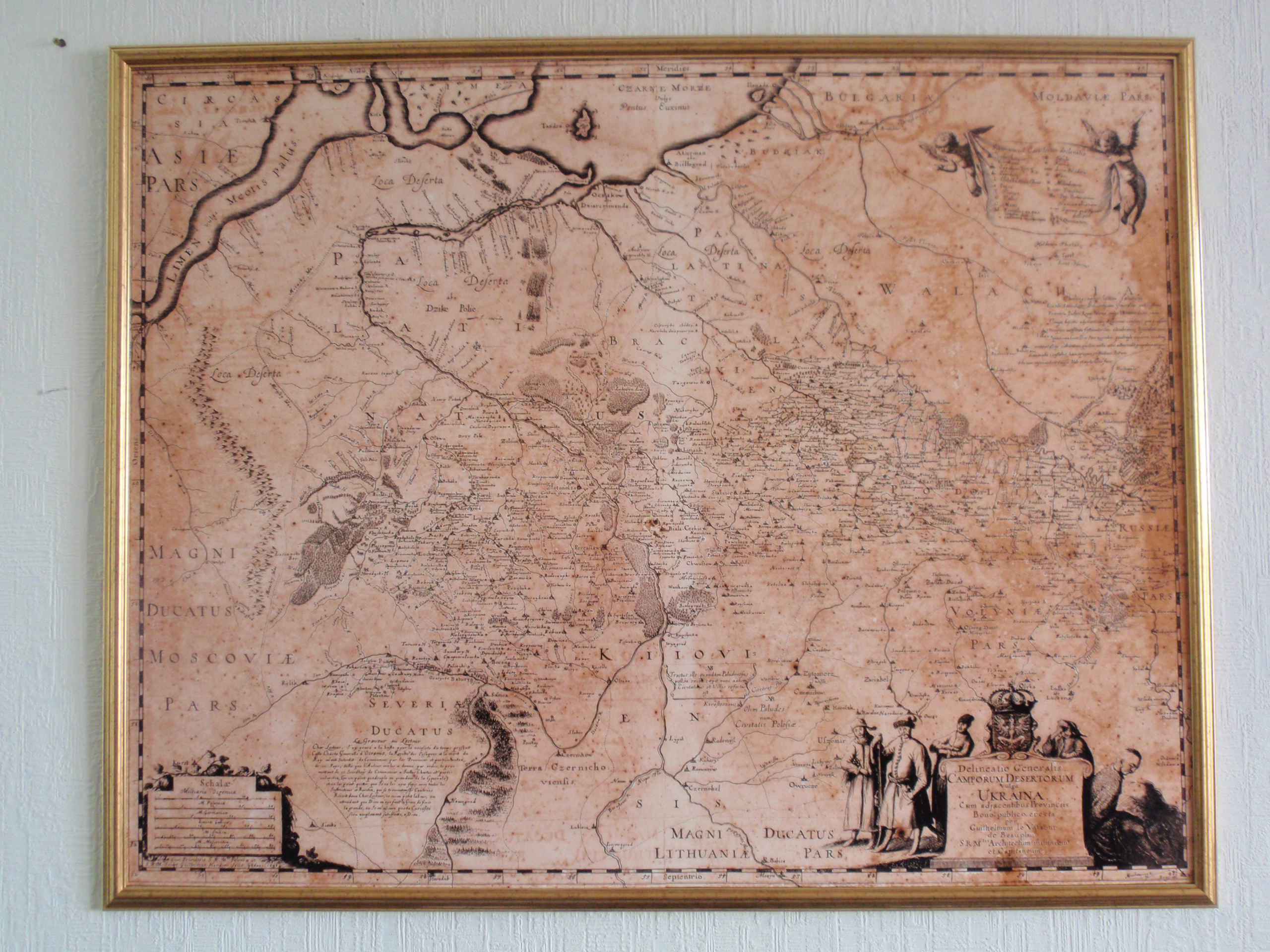 репродукция старинной географической карты